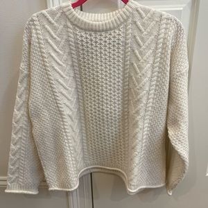 NWOT Size Large White/Cream Madewell Sweater- Dry Cleaned Tags Attached